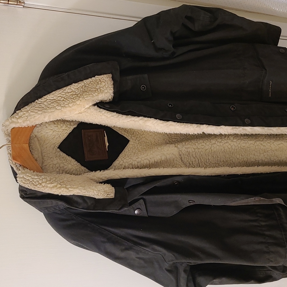 Outback Oilskin Black long trench coat